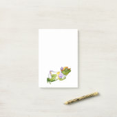 回転木馬カエルの写真ノート ポストイット (デスク上)