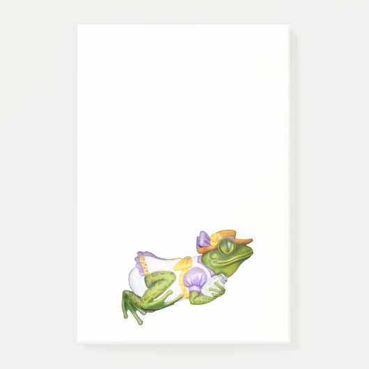 回転木馬カエルの写真ノート ポストイット (正面)