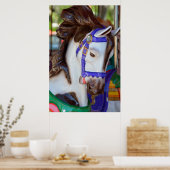 回転木馬カラフル馬 ポスター (キッチン)