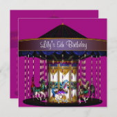 回転木馬ガールズ5thバースデーパーティー 招待状 (正面/裏面)