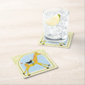 回転木馬キリンbyジューンエリカヴェス スクエアペーパーコースター (インサイチュ)