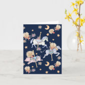 回転木馬グリーティングカード カード (黄色い花)