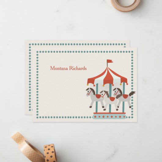 回転木馬サンクユノテカード ノートカード (正面/裏面インサイチュ)