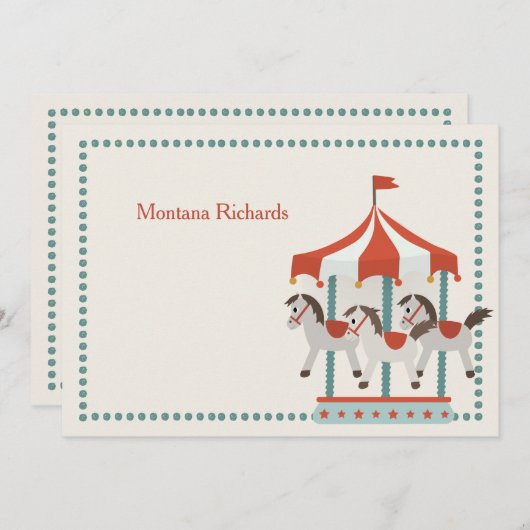 回転木馬サンクユノテカード ノートカード (正面/裏面)