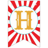 回転木馬サーカスカーニバルハッピーバースデーバナー バンティングフラッグ (第2の旗)