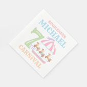 回転木馬サーカスカーニバルバースデーパーティナプキンズ スタンダードランチョンナプキン (角)