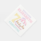 回転木馬サーカスカーニバルバースデーパーティナプキンズ スタンダードランチョンナプキン (角)