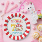 回転木馬サーカスカーニバルバースデーパーティープレート ペーパープレート (パーティー)