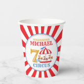 回転木馬サーカスカーニバルバースデーパーティー紙カップ 紙コップ (正面)