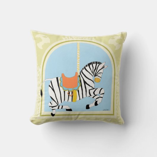 回転木馬ゼブラバイジューンエリカヴェス クッション (正面)