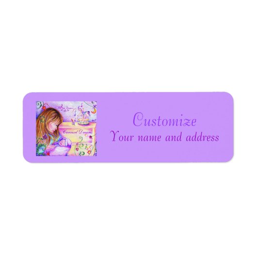 回転木馬ドリームカスタマイズ可能な住所 シール (正面)