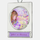 回転木馬ドリームシルバーメッキバナーオーナメント シルバープレートバナーオーナメント (左)