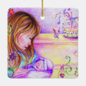 回転木馬ドリームスカスタムセラミックススクエアオーナメント セラミックオーナメント (裏面)