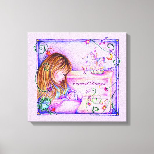 回転木馬ドリームストレッチキャンバス印刷 キャンバスプリント (正面)