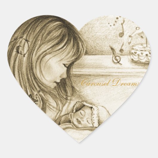 回転木馬ドリームスハートシール ハートシール (正面)