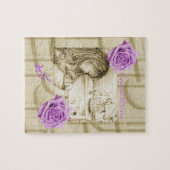 回転木馬ドリームスヴィンテージパープルバラフォトパズル ジグソーパズル (横)