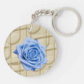 回転木馬ドリームスヴィンテージブルーバラサークルキーチェーン キーホルダー (裏面)