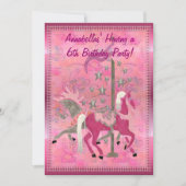 回転木馬ドリームズカスタム誕生日発表 招待状 (正面)