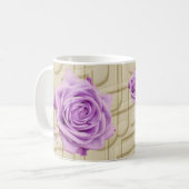 回転木馬ドリームヴィンテージバラと音楽マグカップ コーヒーマグカップ (正面左)