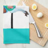 回転木馬パーソナライズされた手拭 キッチンタオル (四つ折り)