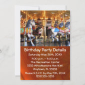 回転木馬パーティの招待状 招待状 (裏面)