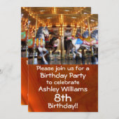 回転木馬パーティの招待状 招待状 (正面/裏面)