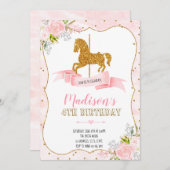 回転木馬パーティの招待状 招待状 (正面/裏面)