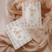 回転木馬ピンクファースト誕生日 招待状