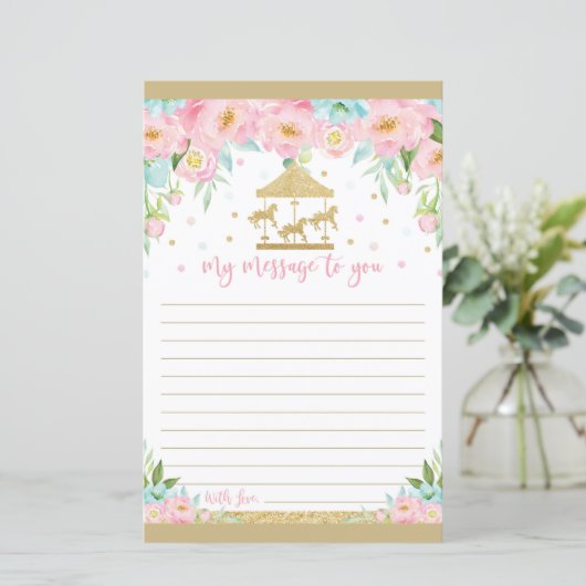 回転木馬ピンクミントタイムカプセルメッセージシート (スタンド正面)