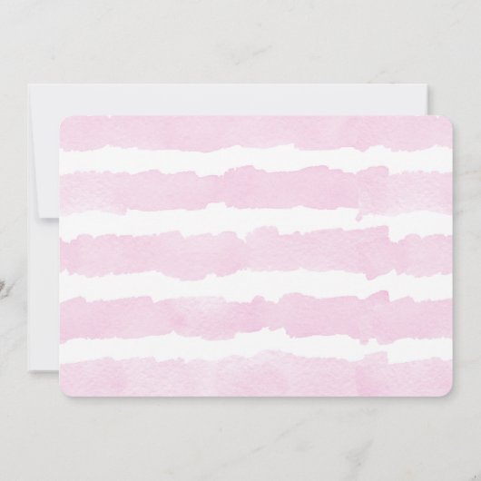 回転木馬ピンク金ゴールドティール（緑がかった色）の誕生日の招待 招待状 (裏面)