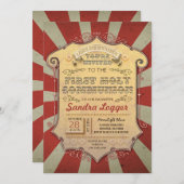 回転木馬ファーストホリーコミュニオン 招待状 (正面/裏面)