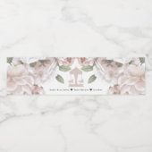 回転木馬フローラソフトピンクパーソナライズされた ペットボトルラベル (シングルラベル)