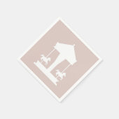 回転木馬フローラソフトピンク スタンダードカクテルナプキン (角)