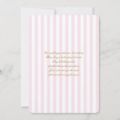 回転木馬ベビーシャワーガール招待状 招待状 (裏面)