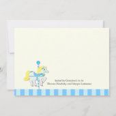 回転木馬ベビーシャワー 招待状 (裏面)