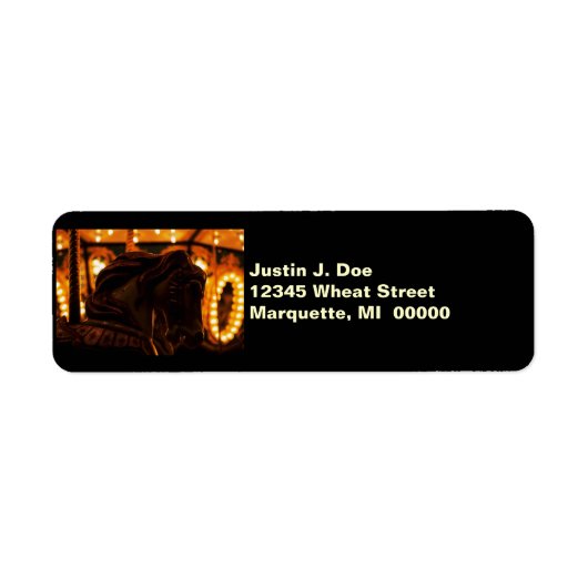 回転木馬ホースアットミッドナイトリトゥーン住所 シール (正面)