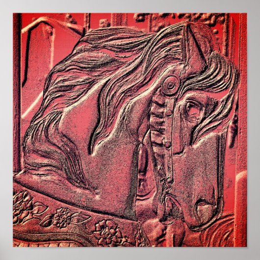 回転木馬ホースアート ポスター (正面)