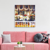 回転木馬ホースオンキャンバス キャンバスプリント (インサイチュ (リビング))