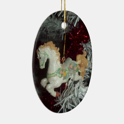 回転木馬ホースオーバルオーナメント セラミックオーナメント (右)