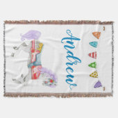 回転木馬ホースカスタムテンプレート スローブランケット (正面)