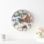 回転木馬ホースクローズアップ ラージ壁時計 (ホーム)