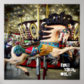 回転木馬ホーススパークリーのライトあなたの野生を見つける ポスター (正面)