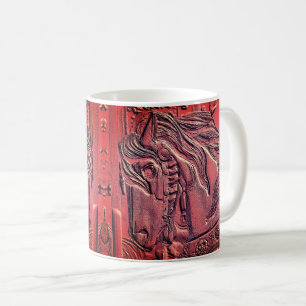 回転木馬ホースデジタルアート コーヒーマグカップ