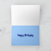 回転木馬ホースハッピーバースデー カード (内部)