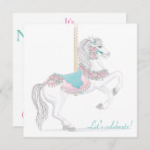 回転木馬ホースパーティの招待状 招待状 (正面/裏面)