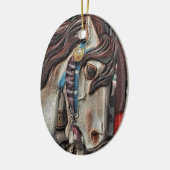 回転木馬ホースペンシルアートオーナメント セラミックオーナメント (左)