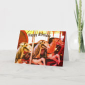 回転木馬ホースメモリーズ誕生日 カード (正面)