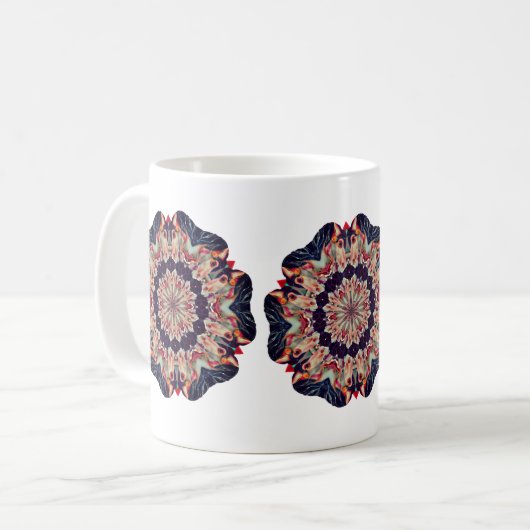 回転木馬ホース抽象芸術万華鏡のように千変万化するパターンアート コーヒーマグカップ (正面左)