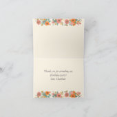 回転木馬ホース誕生日サンキューユー サンキューカード (内部)