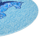 回転木馬ホース – コバルトアンドスカイブルー カッティングボード (角)